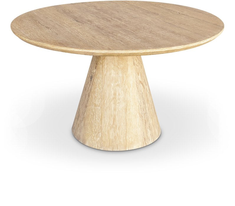 Meridian Furniture - Linette 52" White Oak Wood Dining Table - 877-T - GreatFurnitureDeal