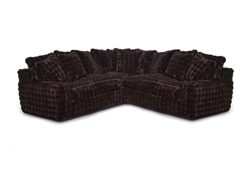 Franklin Furniture - Angel 3 Piece Sectional Sofa in Marshmallow Chocolate - 87859-804-87860 - GreatFurnitureDeal