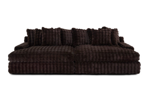 Franklin Furniture - Angel 2 Piece Sectional Sofa in Marshmallow Chocolate - 87885-87886 - GreatFurnitureDeal