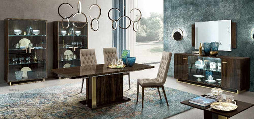 ESF Furniture - Volare 11 Piece Dining Room Set in Walnut - VOLARETABLE-11SET - GreatFurnitureDeal