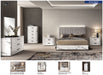 ESF Furniture - Anna 5 Piece King Bedroom Set in White-Grey - ANNASTATUSKS-5SET - GreatFurnitureDeal