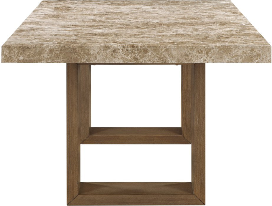 Meridian Furniture - Ananda 84" Brown Genuine Marble Dining Table - 88040-DT84 - GreatFurnitureDeal