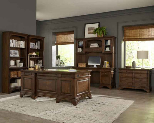 Coaster Furniture - Hartshill 3 Piece Home Office Set in Burnished Oak - 881281/881283 - GreatFurnitureDeal