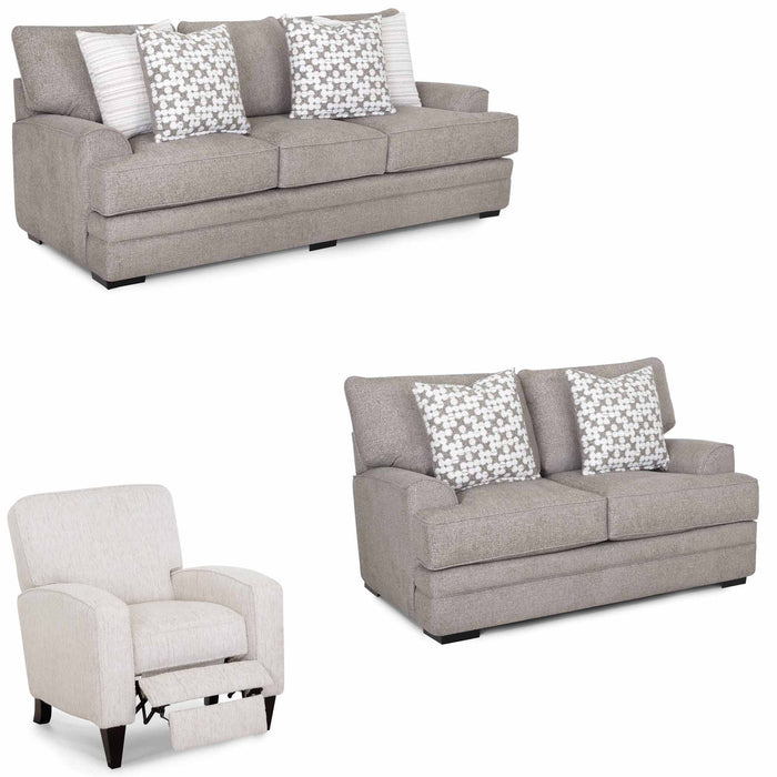Franklin Furniture - 881 Ashton 3 Piece Living Room Set in Kittery Pewter - 88140-88120-523-PEWTER