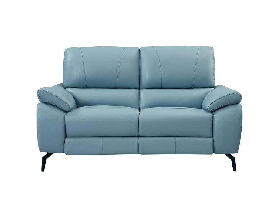 ESF Furniture - 2934 Loveseat w/ 2 Electric Recliner in Blue - 29342BLUE