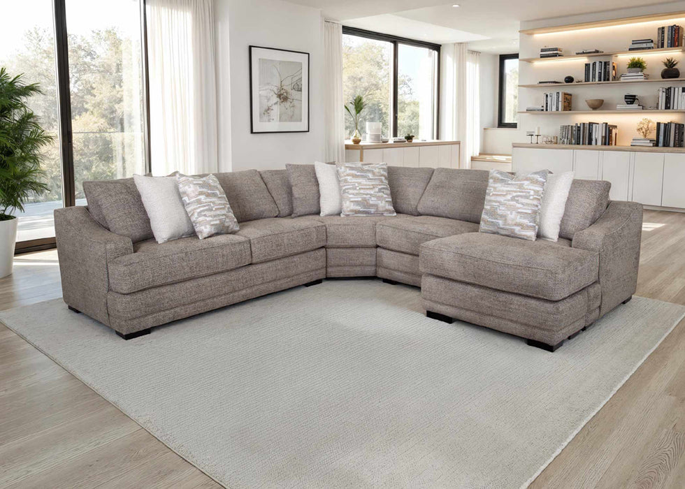Franklin Furniture - 893 Florence 3 Piece Sectional Sofa in Fantasia Shadow - 89359-89399-89314 - GreatFurnitureDeal
