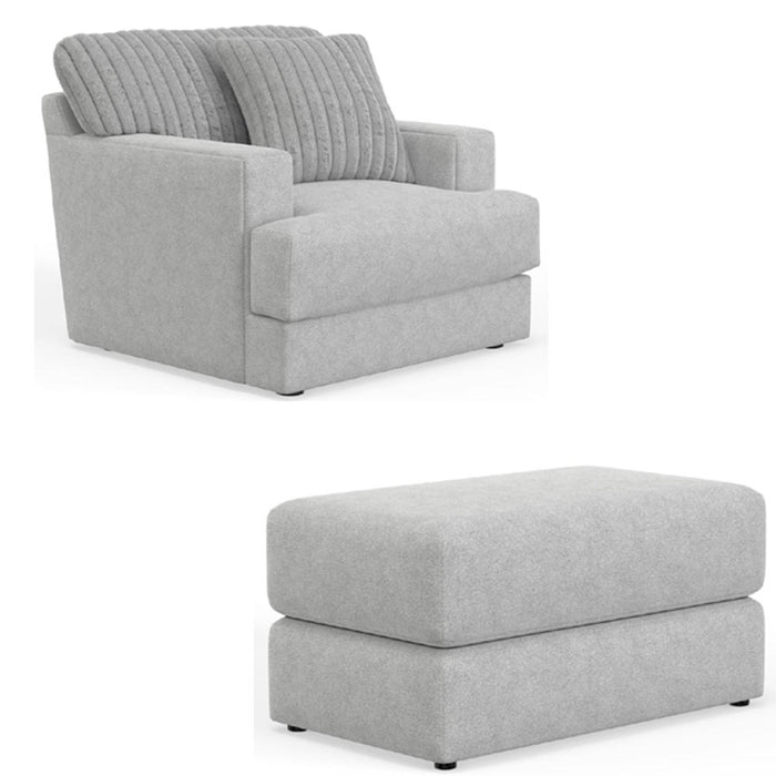 Jackson Furniture - Eagan Chair 1/2 with Ottoman in Moonstruck - 2303-01-10-MOON