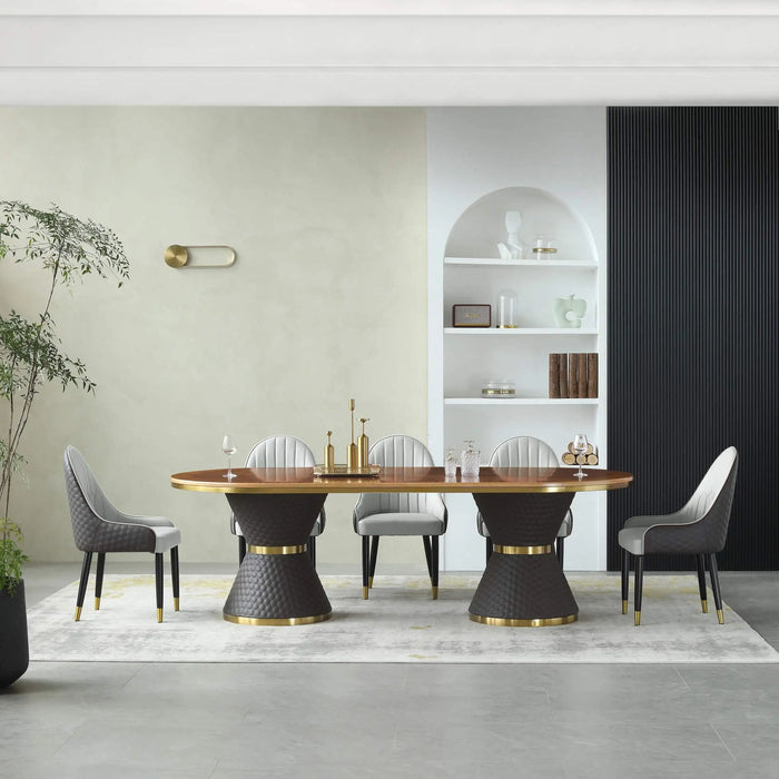 European Furniture - Vogue 9 Piece Dining Room Set - EF-27995