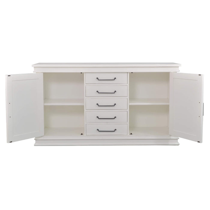 Bramble - Williamson Sideboard w/ 2 Doors in White Harvest, Light Distressed - US-WS-90017WHD----LDT - GreatFurnitureDeal