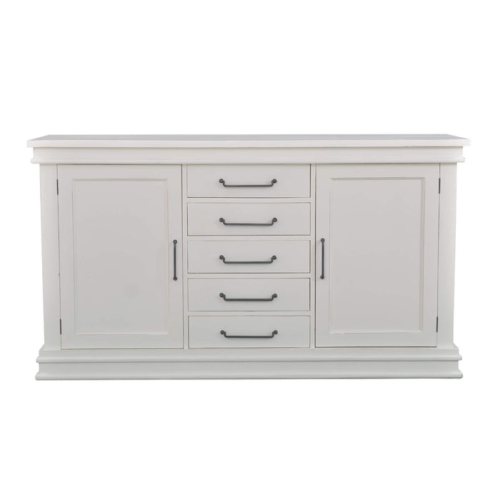 Bramble - Williamson Sideboard w/ 2 Doors in White Harvest, Light Distressed - US-WS-90017WHD----LDT - GreatFurnitureDeal
