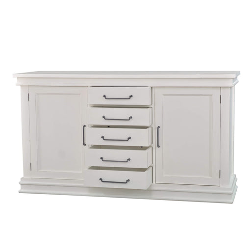 Bramble - Williamson Sideboard w/ 2 Doors in White Harvest, Light Distressed - US-WS-90017WHD----LDT - GreatFurnitureDeal