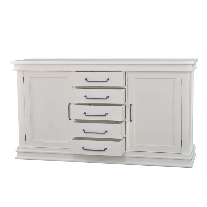 Bramble - Williamson Sideboard w/ 2 Doors in White Harvest, Light Distressed - US-WS-90017WHD----LDT - GreatFurnitureDeal