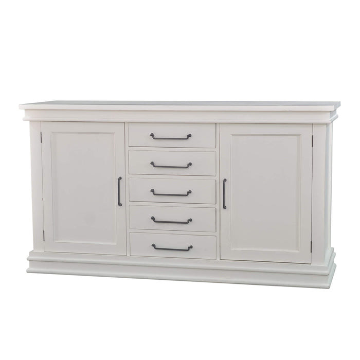 Bramble - Williamson Sideboard w/ 2 Doors in White Harvest, Light Distressed - US-WS-90017WHD----LDT - GreatFurnitureDeal
