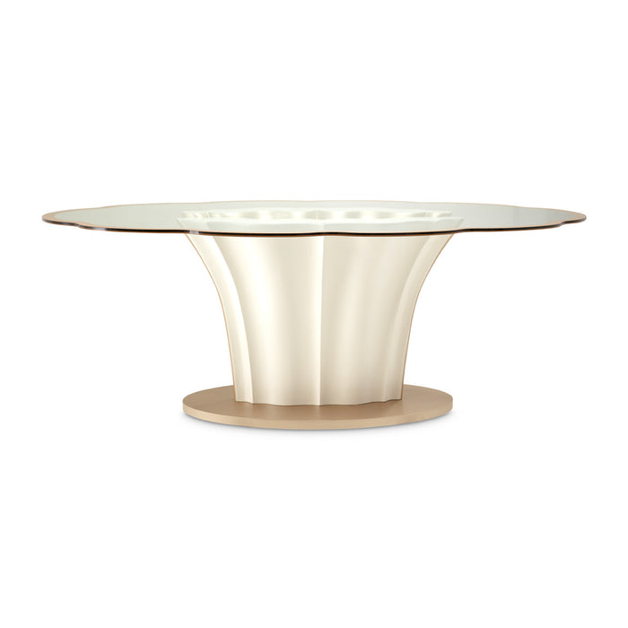 AICO Furniture - London Place Entry Table in Creamy Pearl - 9004227-112