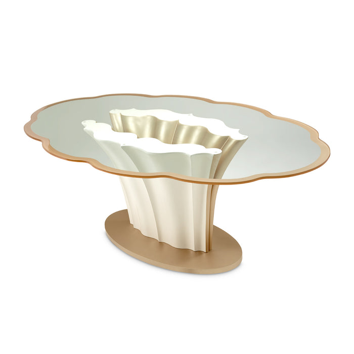 AICO Furniture - London Place Entry Table in Creamy Pearl - 9004227-112