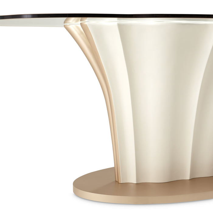 AICO Furniture - London Place Entry Table in Creamy Pearl - 9004227-112