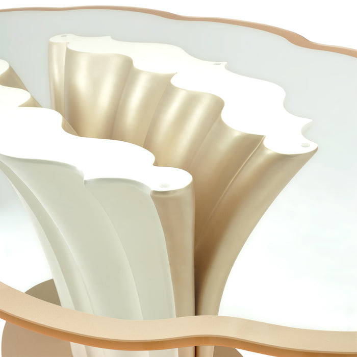 AICO Furniture - London Place Entry Table in Creamy Pearl - 9004227-112