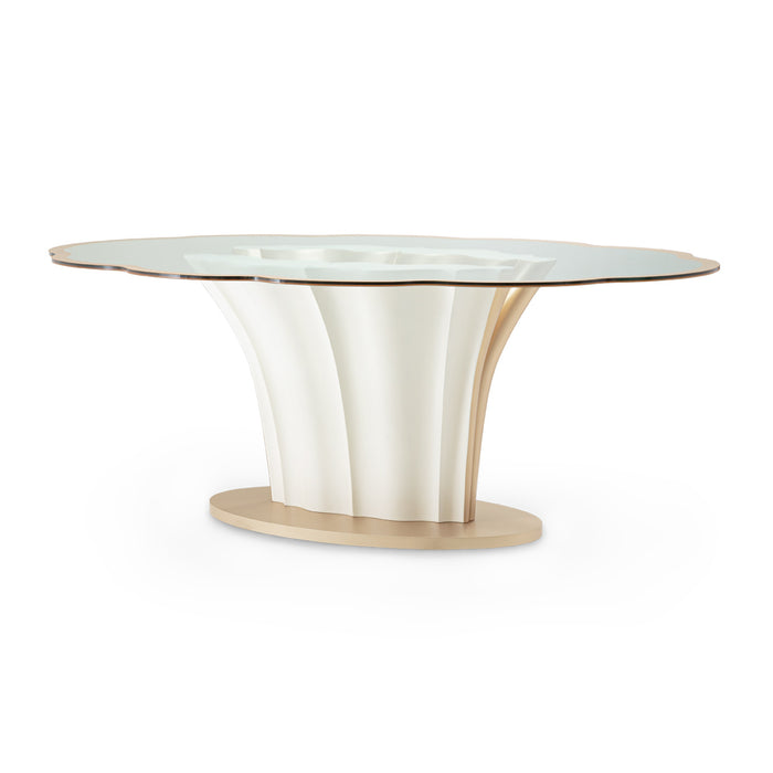 AICO Furniture - London Place Entry Table in Creamy Pearl - 9004227-112