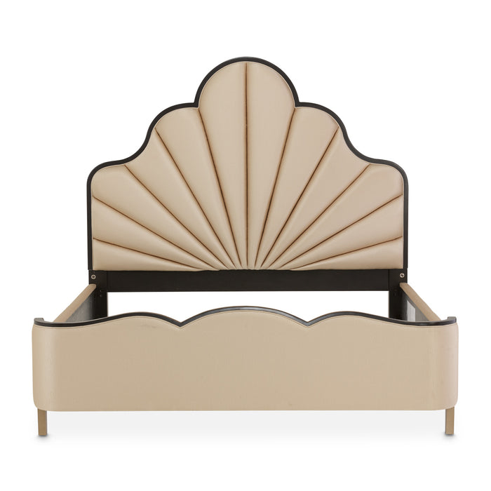 AICO Furniture - Malibu Crest Eastern King Scalloped Panel Bed - 9007000CEK3-412 - GreatFurnitureDeal