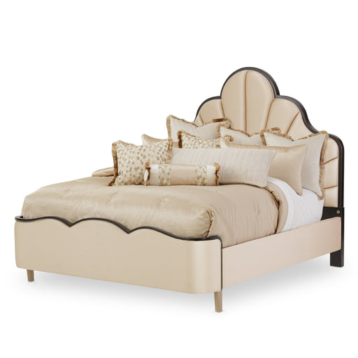 AICO Furniture - Malibu Crest Eastern King Scalloped Panel Bed - 9007000CEK3-412 - GreatFurnitureDeal