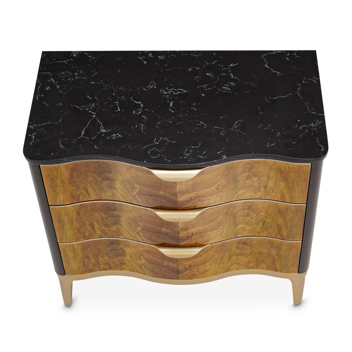 AICO Furniture - Malibu Crest Nightstand-End Table 3 Drawer - 9007040-411 - GreatFurnitureDeal