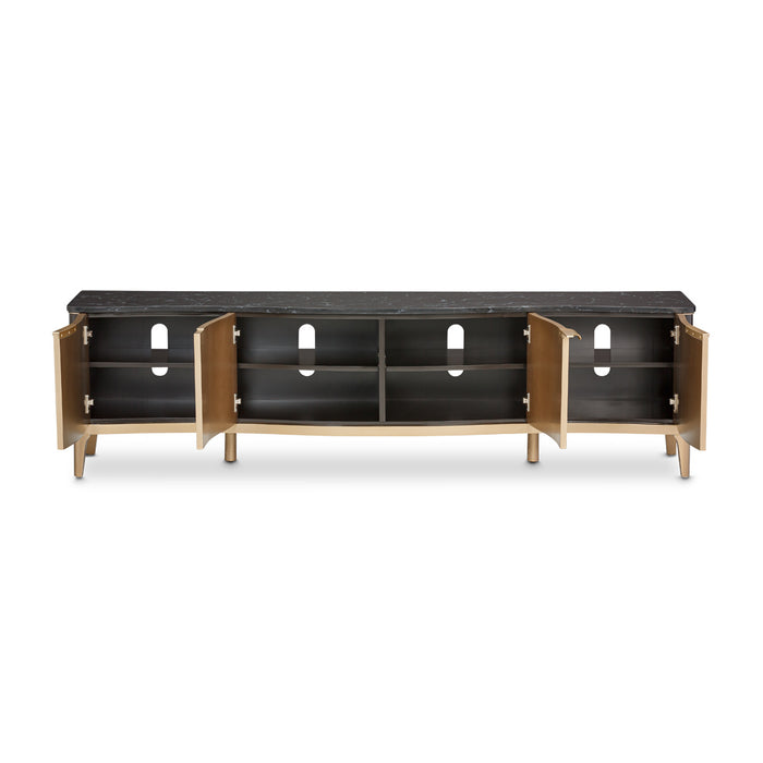 AICO Furniture - Malibu Crest"TV Console"Crotch Mahogany - 9007081-411 - GreatFurnitureDeal