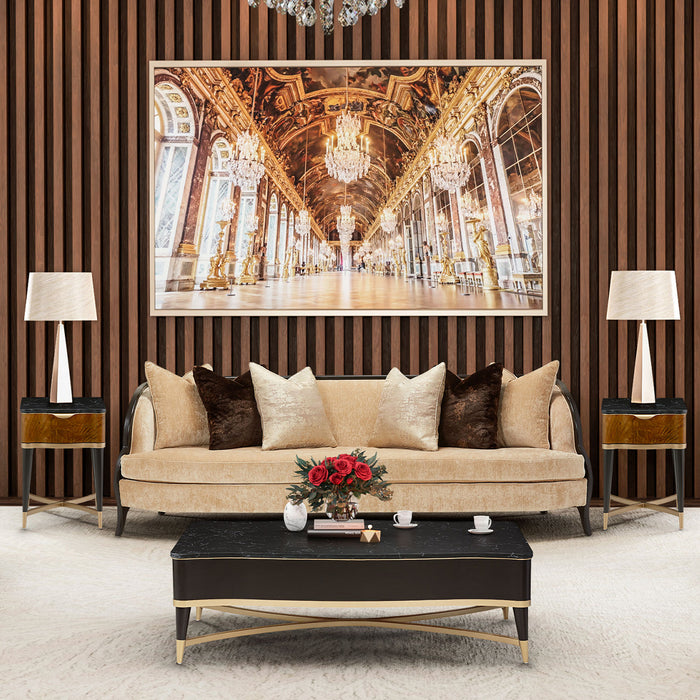 AICO Furniture - Malibu Crest Cocktail Table in Crotch Mahogany - 9007201-411 - GreatFurnitureDeal