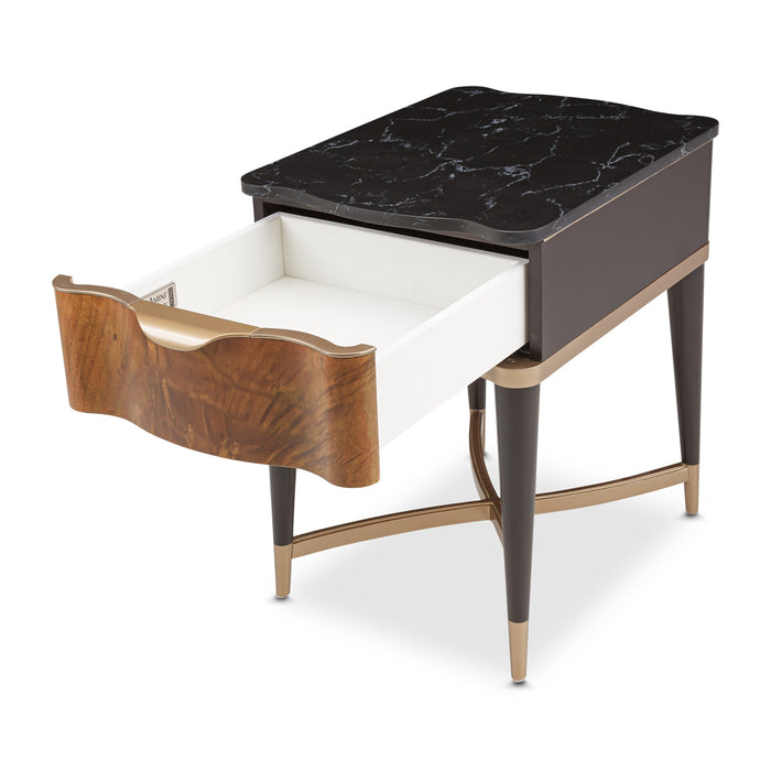 AICO Furniture - Malibu Crest"End Table"Crotch Mahogany - 9007202-411 - GreatFurnitureDeal