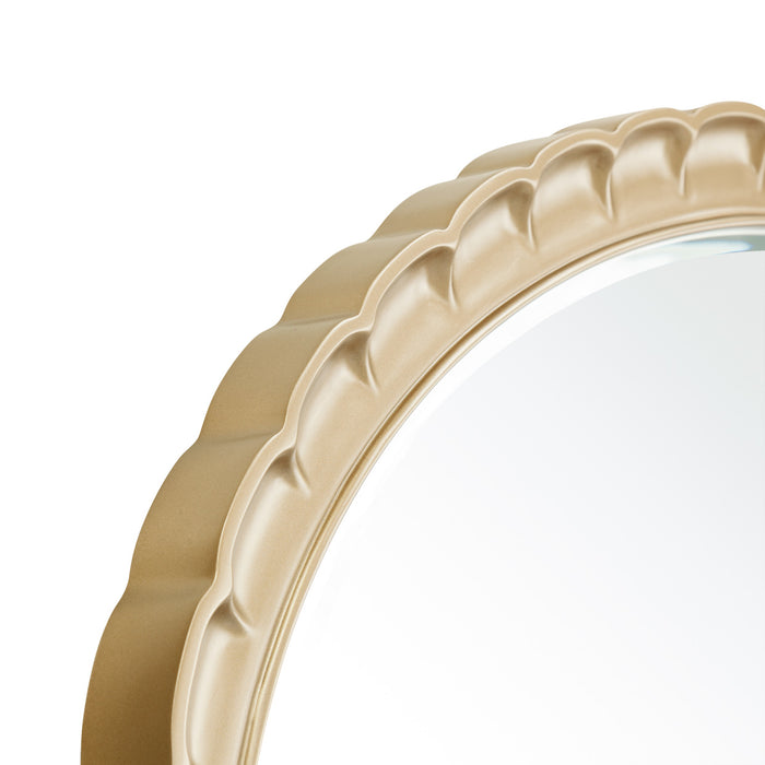 AICO Furniture - Malibu Crest"Oval Wall Mirror"Burnished Gold - 9007260-824 - GreatFurnitureDeal