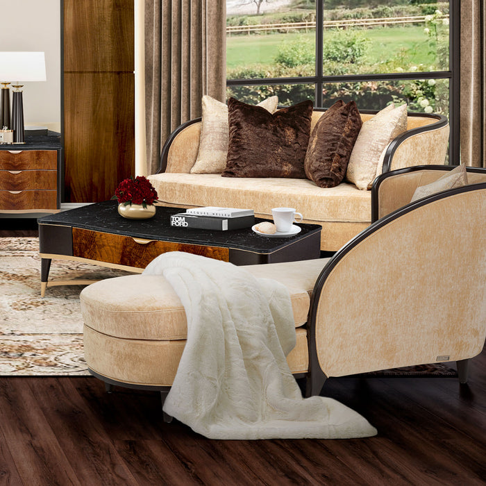 AICO Furniture - Malibu Crest Chaise in Dark Espresso - 9007842-HONEY-412