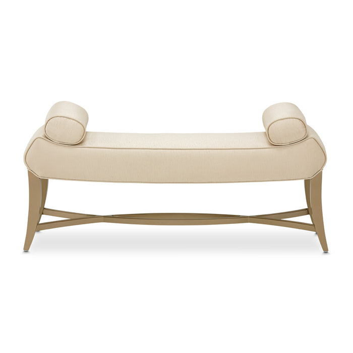 AICO Furniture - Malibu Crest"Bed Bench"Burnishhed Gold - 9007904-824 - GreatFurnitureDeal