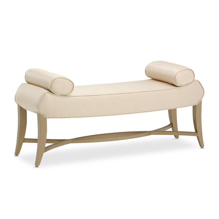 AICO Furniture - Malibu Crest"Bed Bench"Burnishhed Gold - 9007904-824 - GreatFurnitureDeal