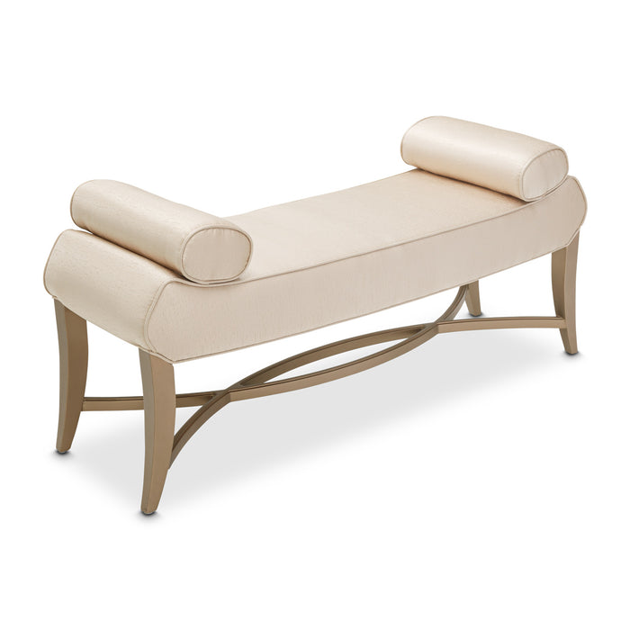 AICO Furniture - Malibu Crest"Bed Bench"Burnishhed Gold - 9007904-824