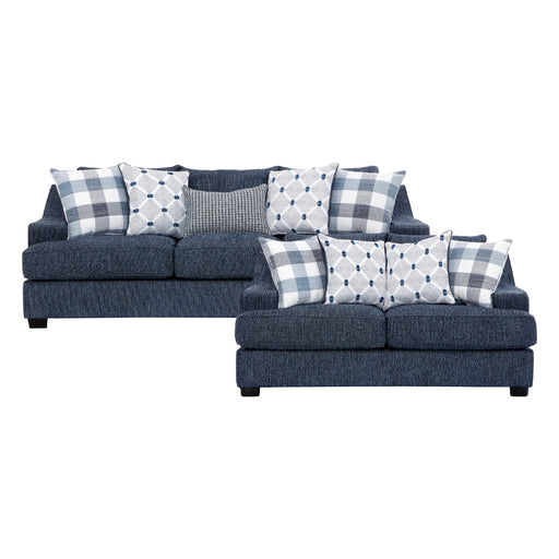 Homelegance - Maritime 2 Piece Sofa Set in Blue - 9008BUE*2 - GreatFurnitureDeal