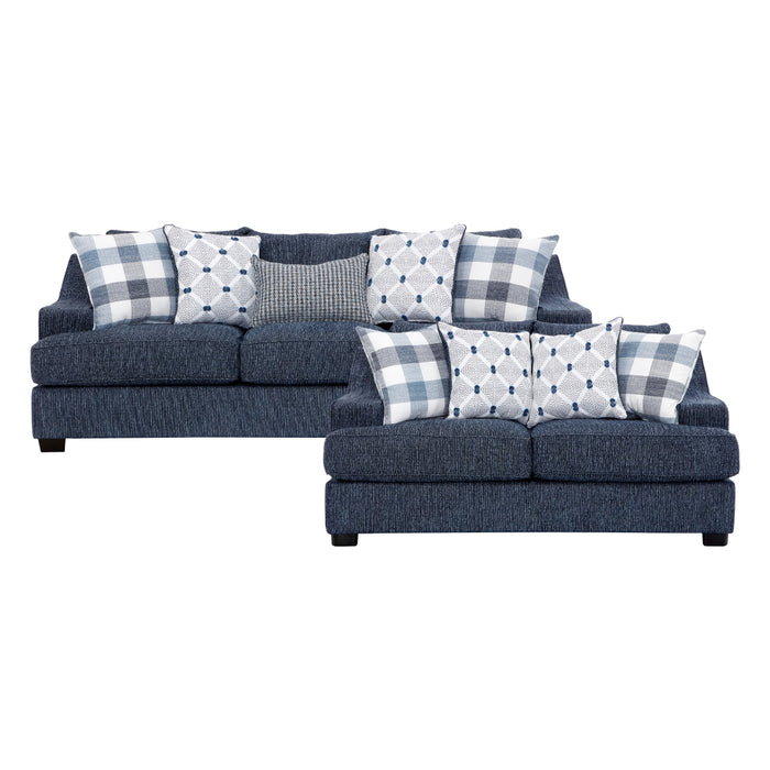 Homelegance - Maritime 2 Piece Sofa Set in Blue - 9008BUE*2 - GreatFurnitureDeal
