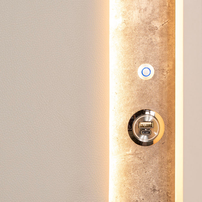 AICO Furniture - Pavira 3 Piece Queen Bedroom Set in Stone - 9023012QN03-040-837-3SET - GreatFurnitureDeal