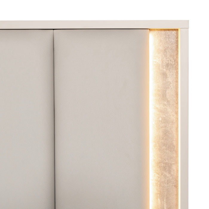 AICO Furniture - Pavira 5 Piece Queen Bedroom Set in Stone - 9023012QN03-040-837-5SET - GreatFurnitureDeal