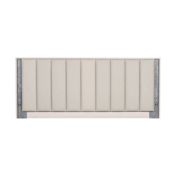 AICO Furniture - Pavira King Bed in Stone - 9023014EK03-837 - GreatFurnitureDeal