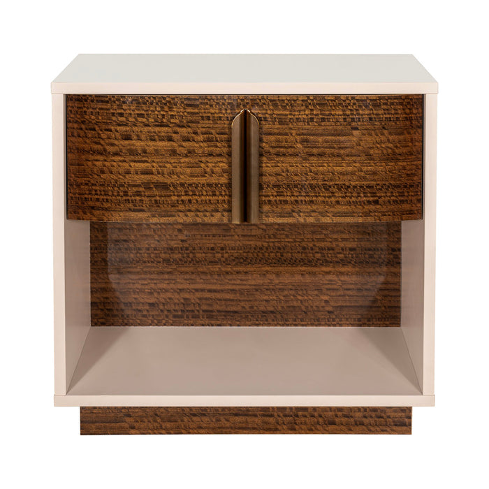 AICO Furniture - Pavira 3 Piece King Bedroom Set with LED Lighting in Walnut - 9023014EK03-204-3SET - GreatFurnitureDeal