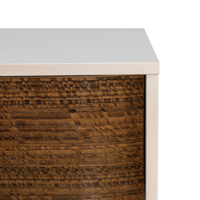 AICO Furniture - Pavira 1-Drawer Nightstand in Walnut - 9023040-204 - GreatFurnitureDeal
