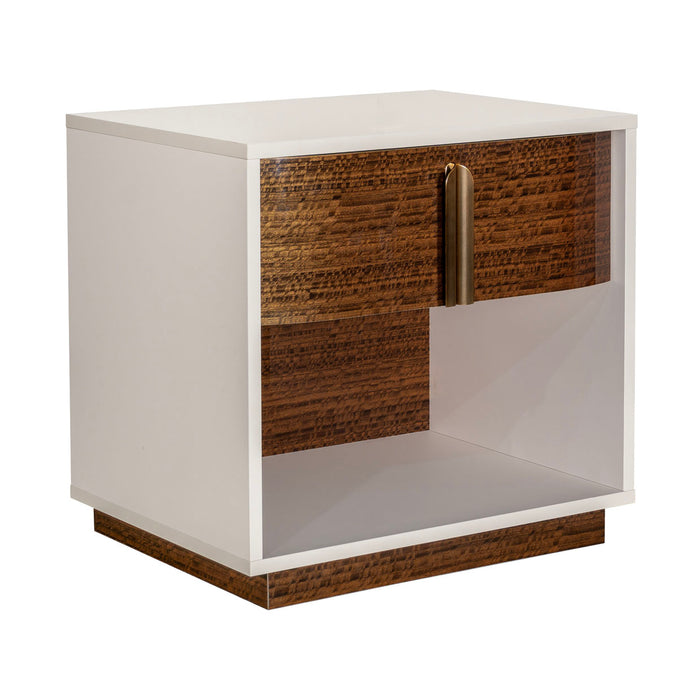 AICO Furniture - Pavira 3 Piece King Bedroom Set with LED Lighting in Walnut - 9023014EK03-204-3SET - GreatFurnitureDeal