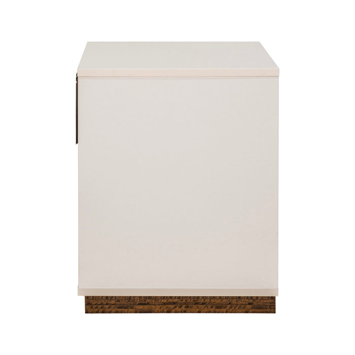 AICO Furniture - Pavira 1-Drawer Nightstand in Walnut - 9023040-204 - GreatFurnitureDeal