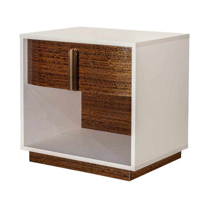 AICO Furniture - Pavira 1-Drawer Nightstand in Walnut - 9023040-204 - GreatFurnitureDeal