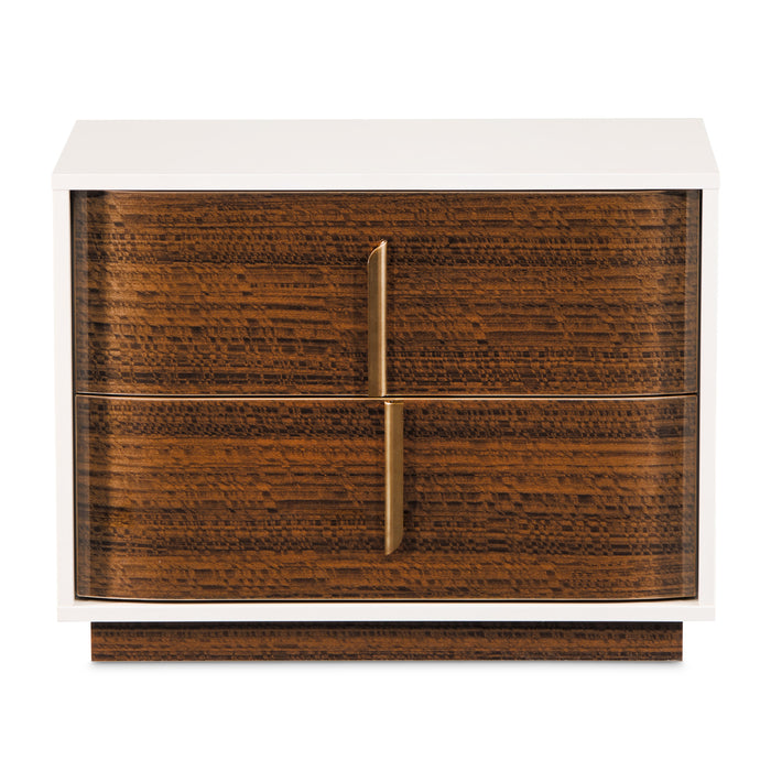 AICO Furniture - Pavira 2-Drawer Nightstand in Walnut - 9023042-204