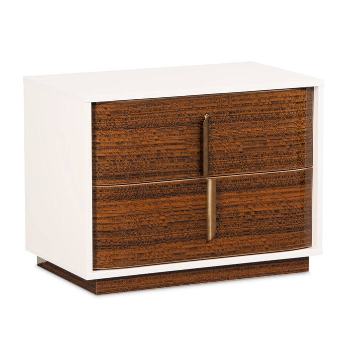 AICO Furniture - Pavira 2-Drawer Nightstand in Walnut - 9023042-204