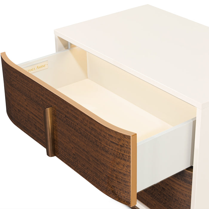 AICO Furniture - Pavira 2-Drawer Nightstand in Walnut - 9023042-204