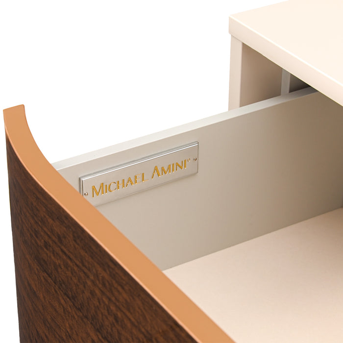 AICO Furniture - Pavira 2-Drawer Nightstand in Walnut - 9023042-204
