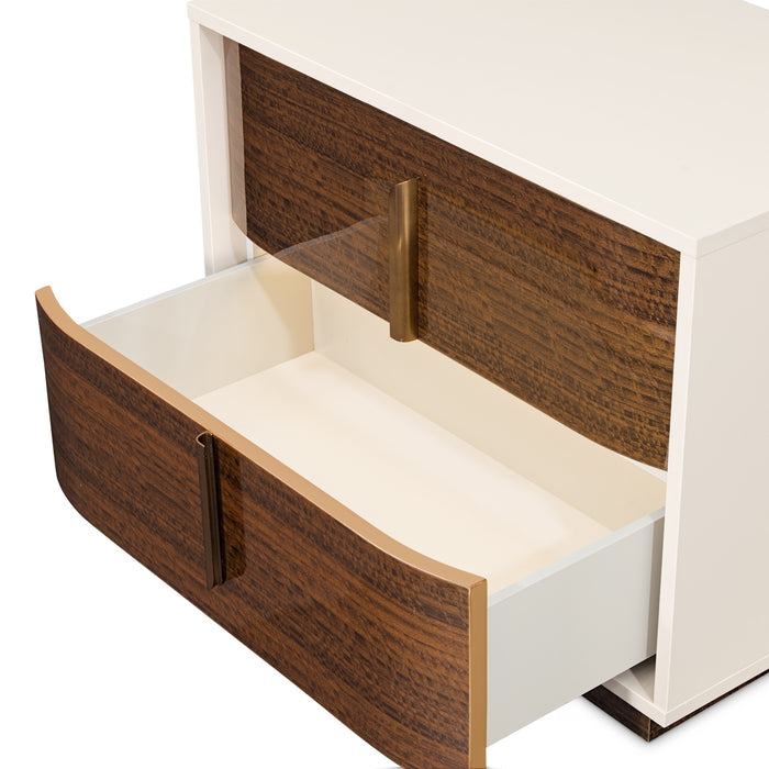 AICO Furniture - Pavira 2-Drawer Nightstand in Walnut - 9023042-204