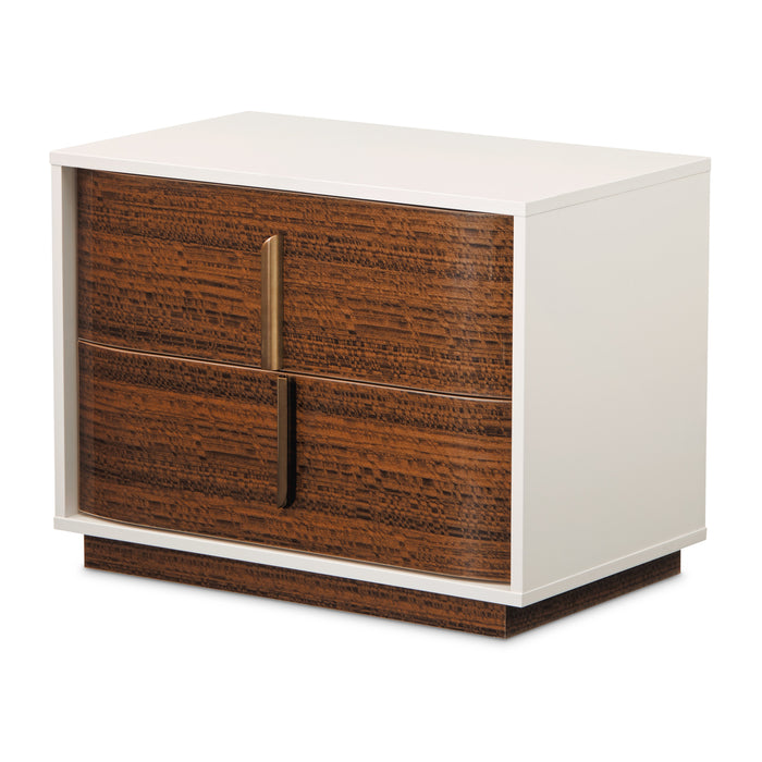 AICO Furniture - Pavira 2-Drawer Nightstand in Walnut - 9023042-204