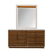 AICO Furniture - Pavira 5 Piece King Bedroom Set with LED Lighting in Walnut - 9023014EK03-204-5SET - GreatFurnitureDeal